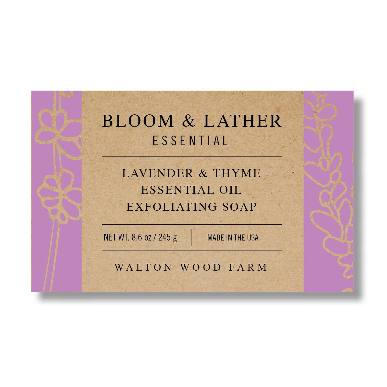 LAVENDER & THYME ESSENTIAL OIL SOAP