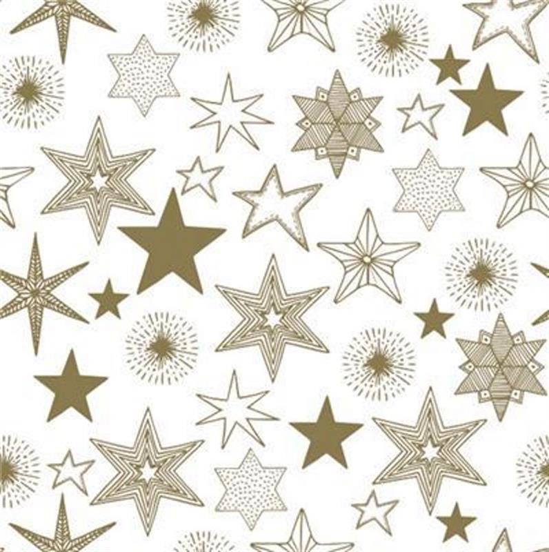 PAPER NAPKINS STARS GOLD