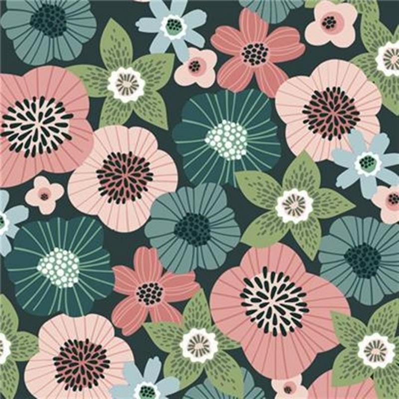 PAPER NAPKINS EMERALD FLOWERS