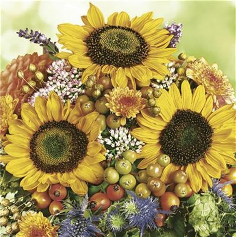 PAPER NAPKINS BOUQUET SNFLW