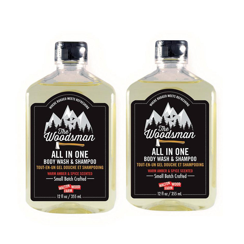WOODSMAN BODY WASH & SHAMPOO 2PK