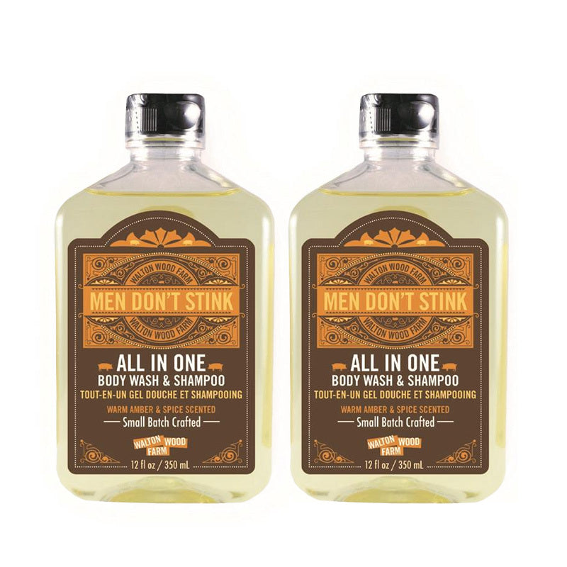 MEN DON'T STINK BODY WASH & SHAMPOO 2 PK
