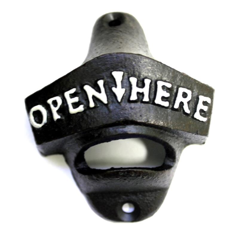 Wall Mount Cast Iron Bottle Opener