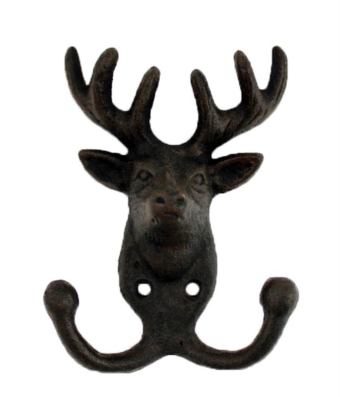 CAST IRON DEER DOUBLE HOOK