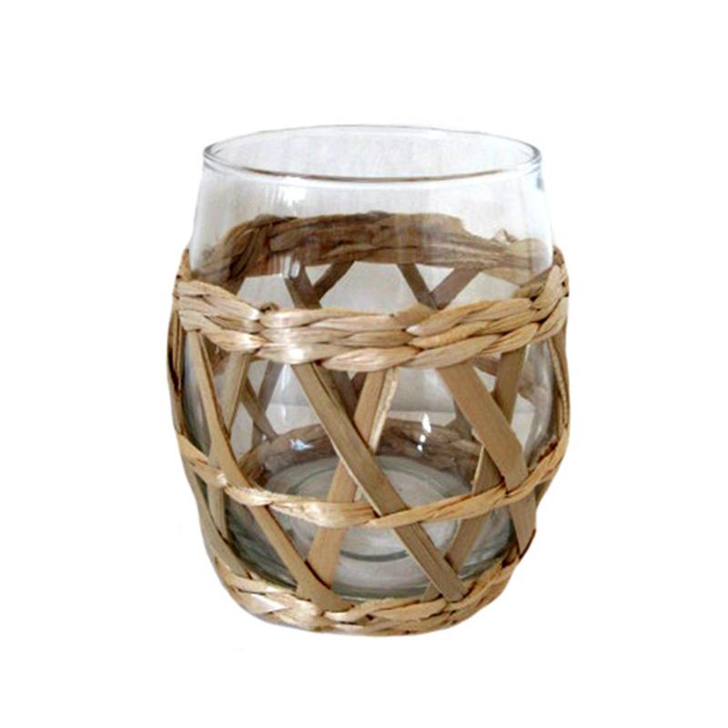 Rattan Wine Glass