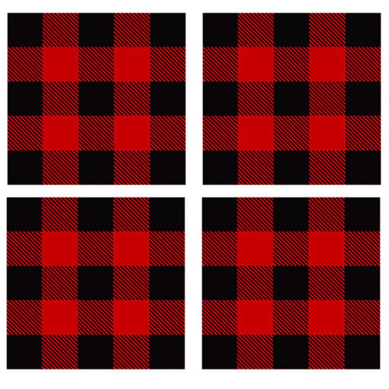 BUFFALO PLAID COASTERS