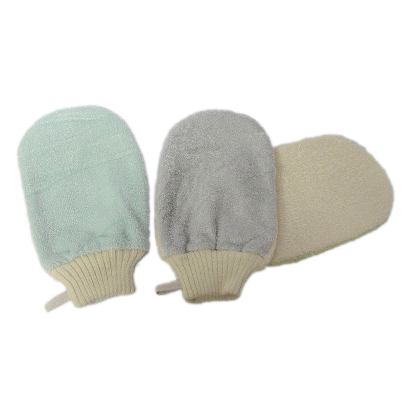 3 Asst Exfoliating Mitts