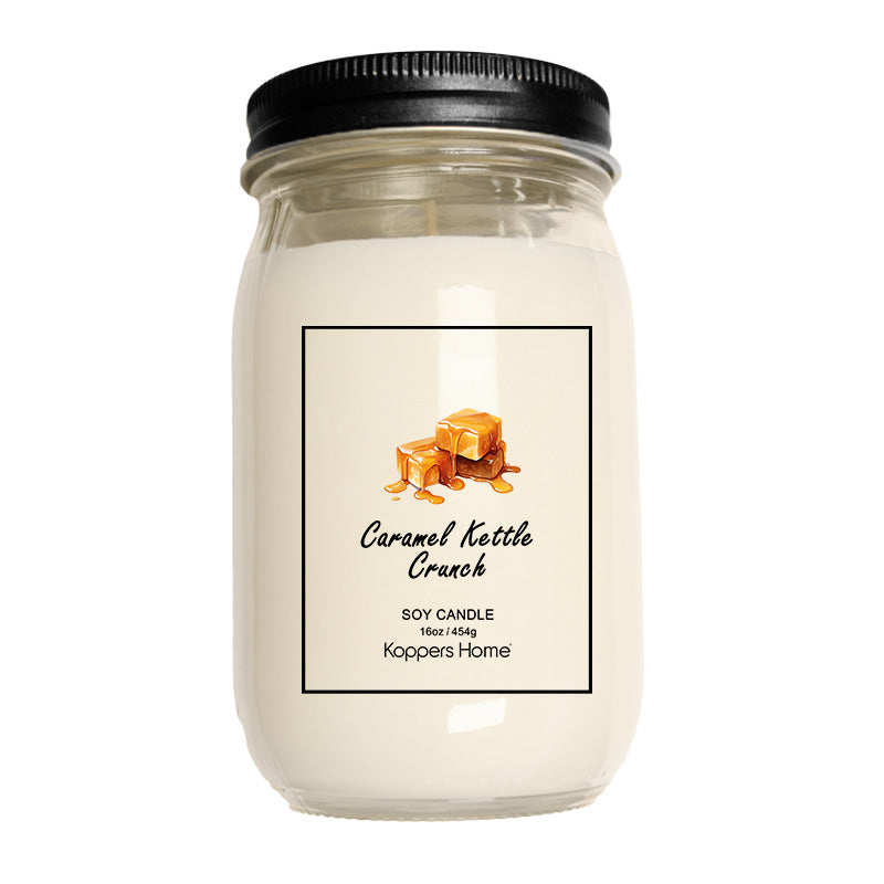 Soy Candle- Caramel Kettle Crunch 16oz