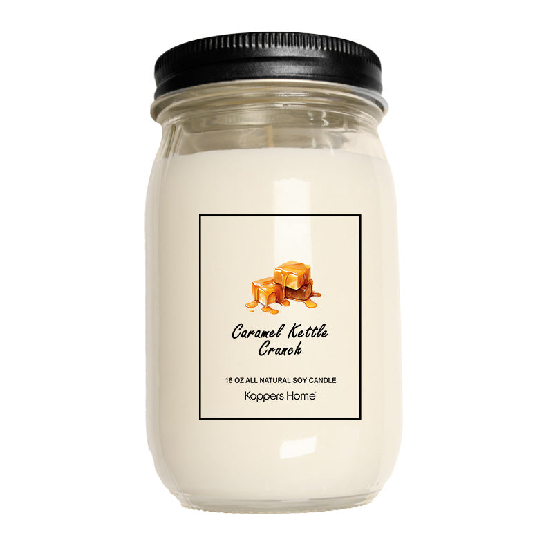 Soy Candle- Caramel Kettle Crunch 16oz