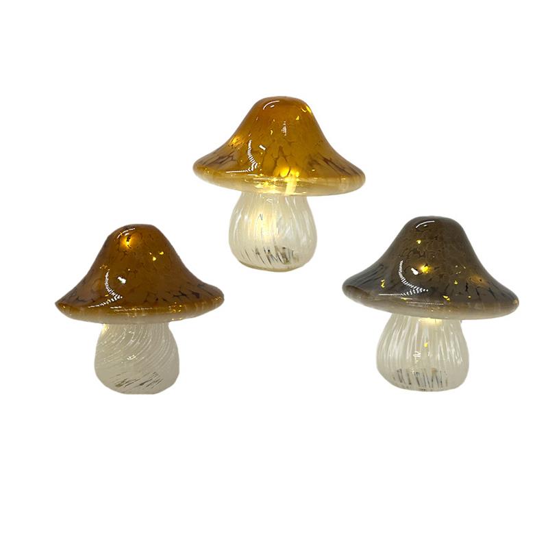 3 Asst LED Mushrooms