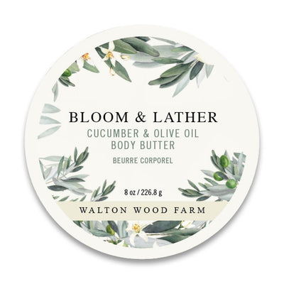 CUCUMBER AND OLIVE OIL BODY BUTTER 8oz