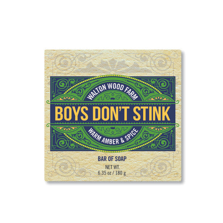 Boys Don't Stink - Warm Amber & Spice 6.35oz Bar