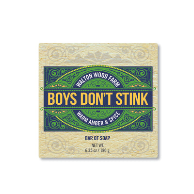 Boys Don't Stink - Warm Amber & Spice 6.35oz Bar