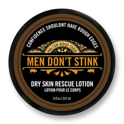 Men Don't Stink Dry Skin Rescue Lotion 8 oz