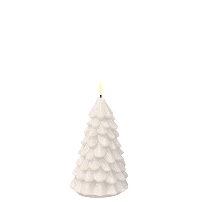 White Christmas Tree Candle 7.5"