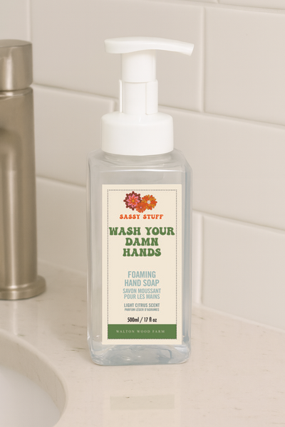 Sassy Stuff Foaming Hand Soap- Wash Damn Hands 17oz