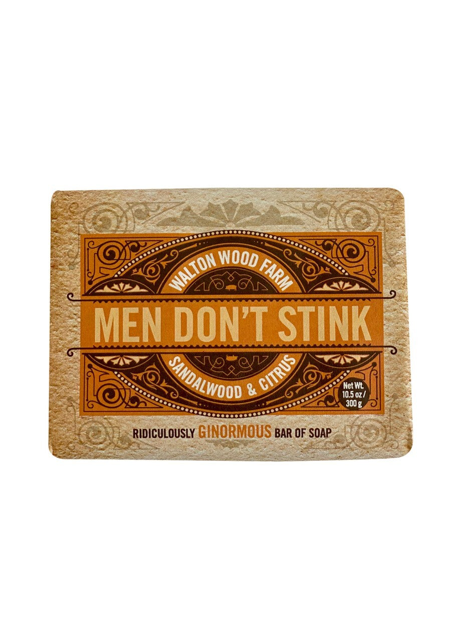Men Don't Stink Soap Bar Trio- Sandalwood and Citrus 10.5 oz Bar